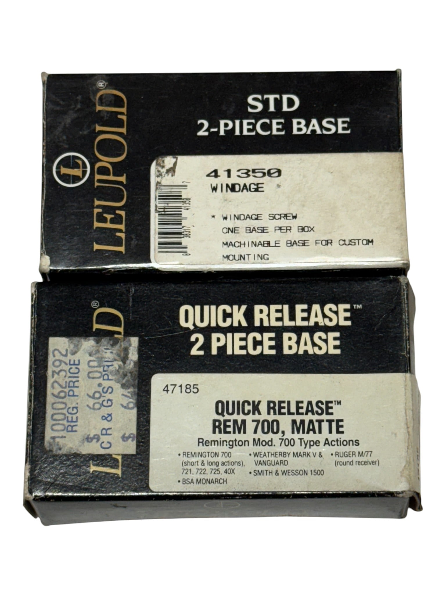 NOS Leupold STD Machineable and Quick Release 2-Piece REM 700 Bases (1 of 4)