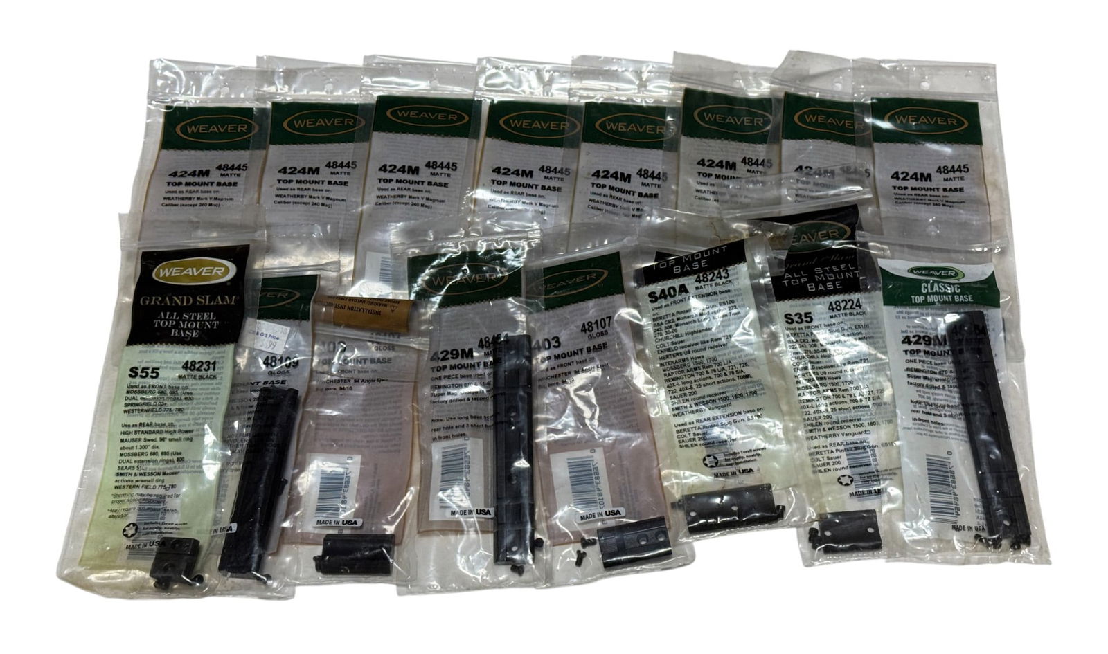 (16) NOS Weaver Top Mount Bases (1 of 9)