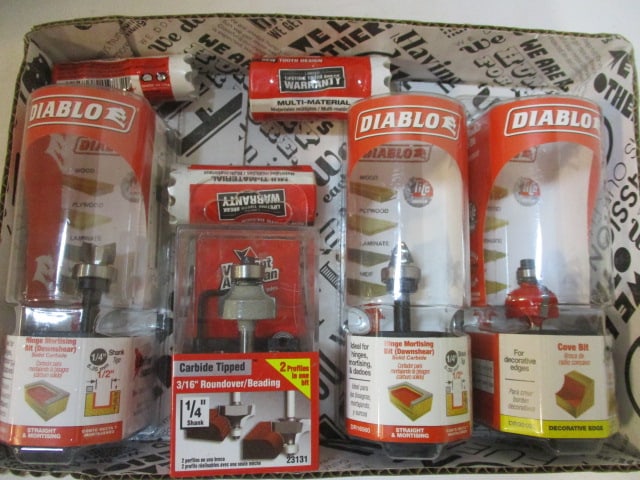 Four Diablo Router Bits and Three Milwaukee Hole Dozer Bits (1 of 6)