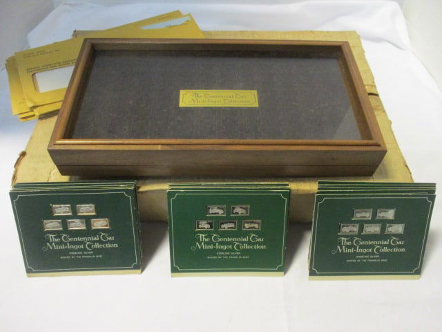 Franklin Mint Sterling Silver Centennial Car Mini-Ingot Collection with (1 of 5)
