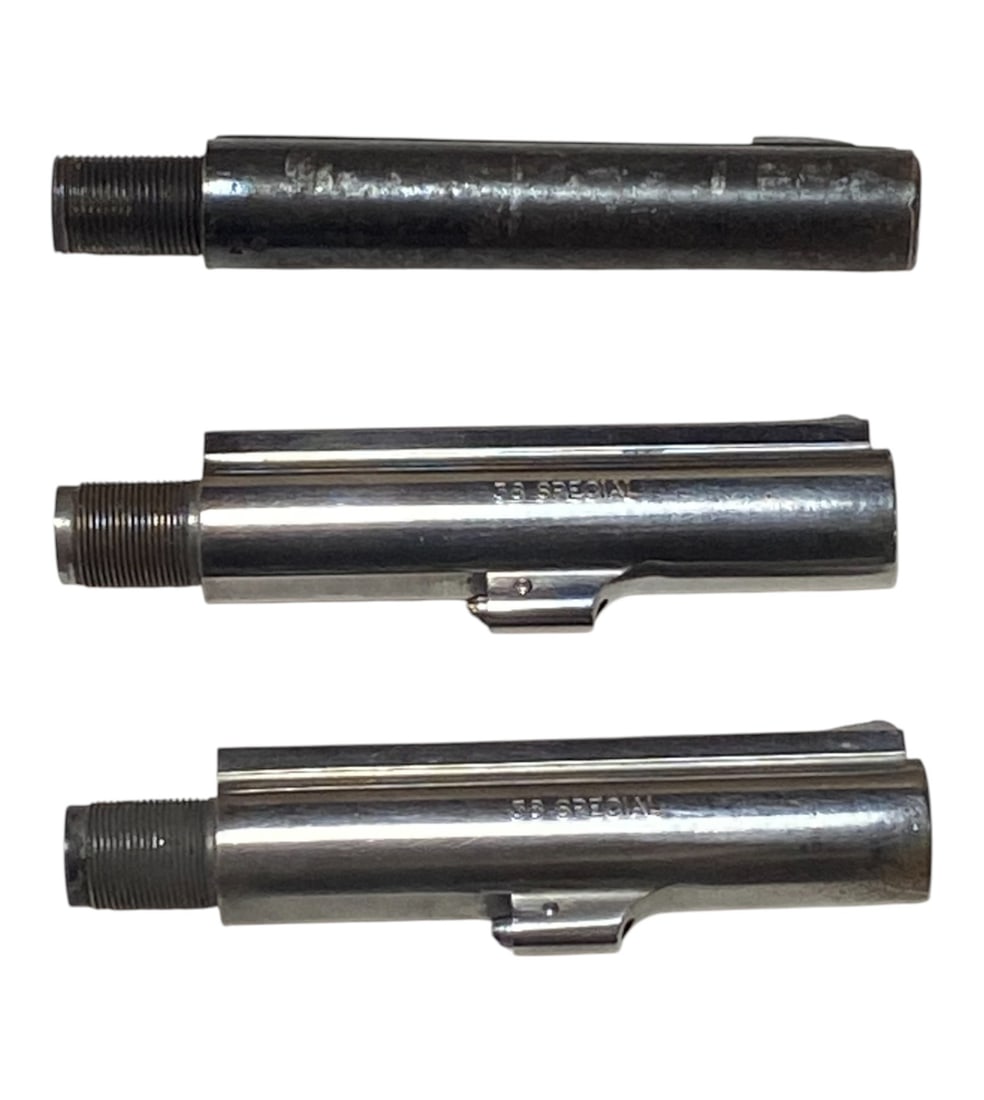 (3) Revolver Barrels: (2) Taurus .38 SPECIAL and (1) Unknown
