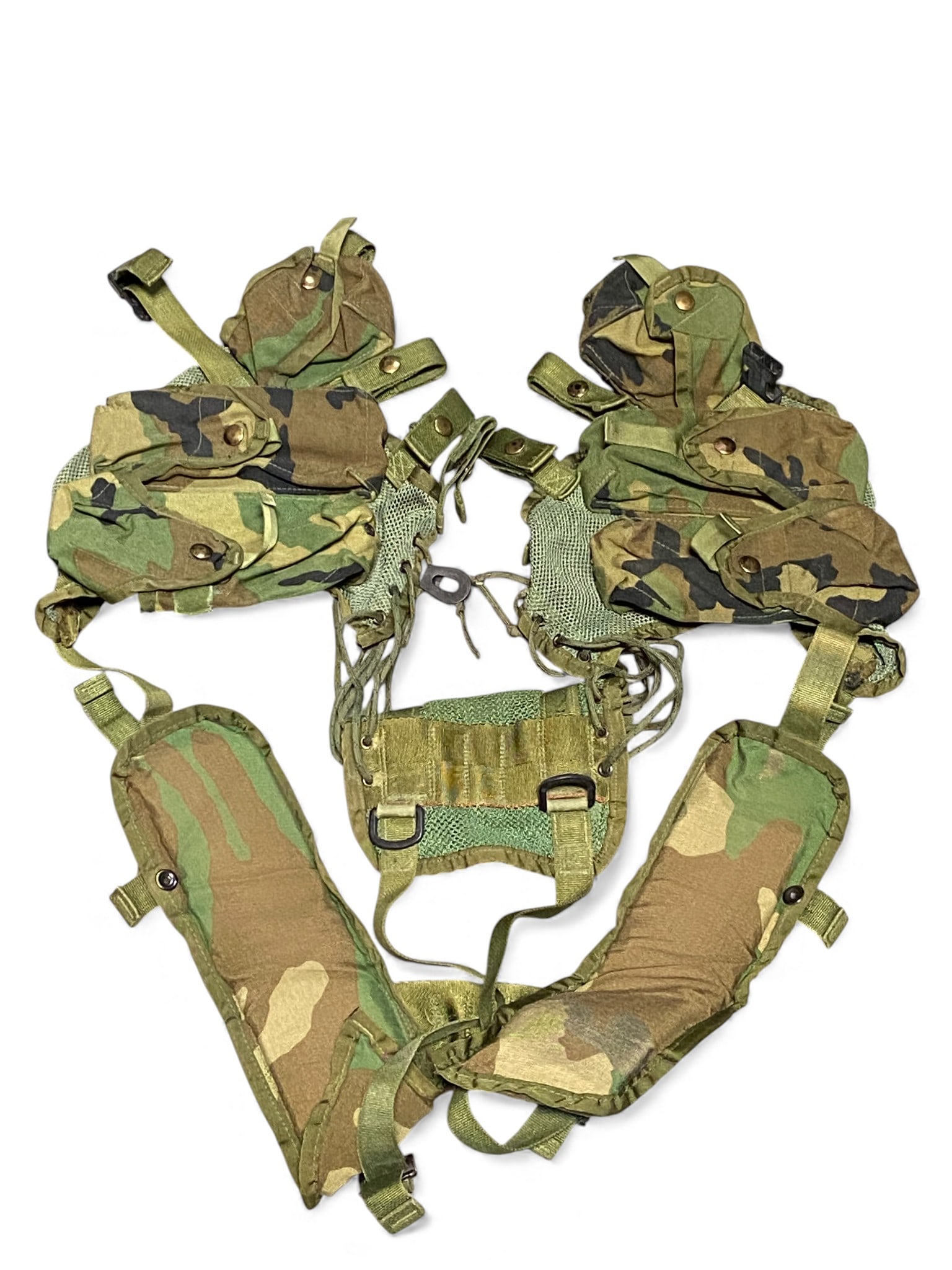 US Military Woodland Enhanced Tactical Load Bearing Vest (1 of 3)