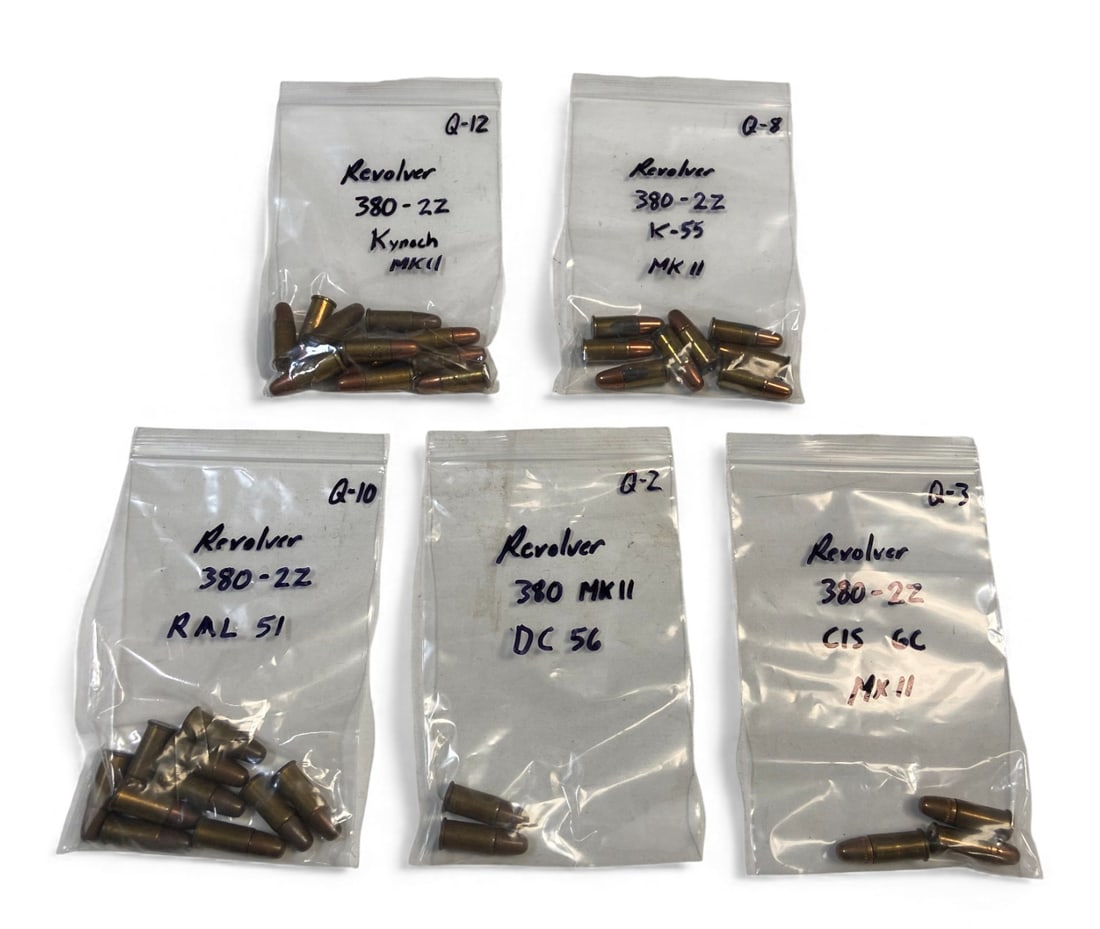 [BRITISH] (35) .380 REVOLVER Cartridges: Post-WWII : See Photos!