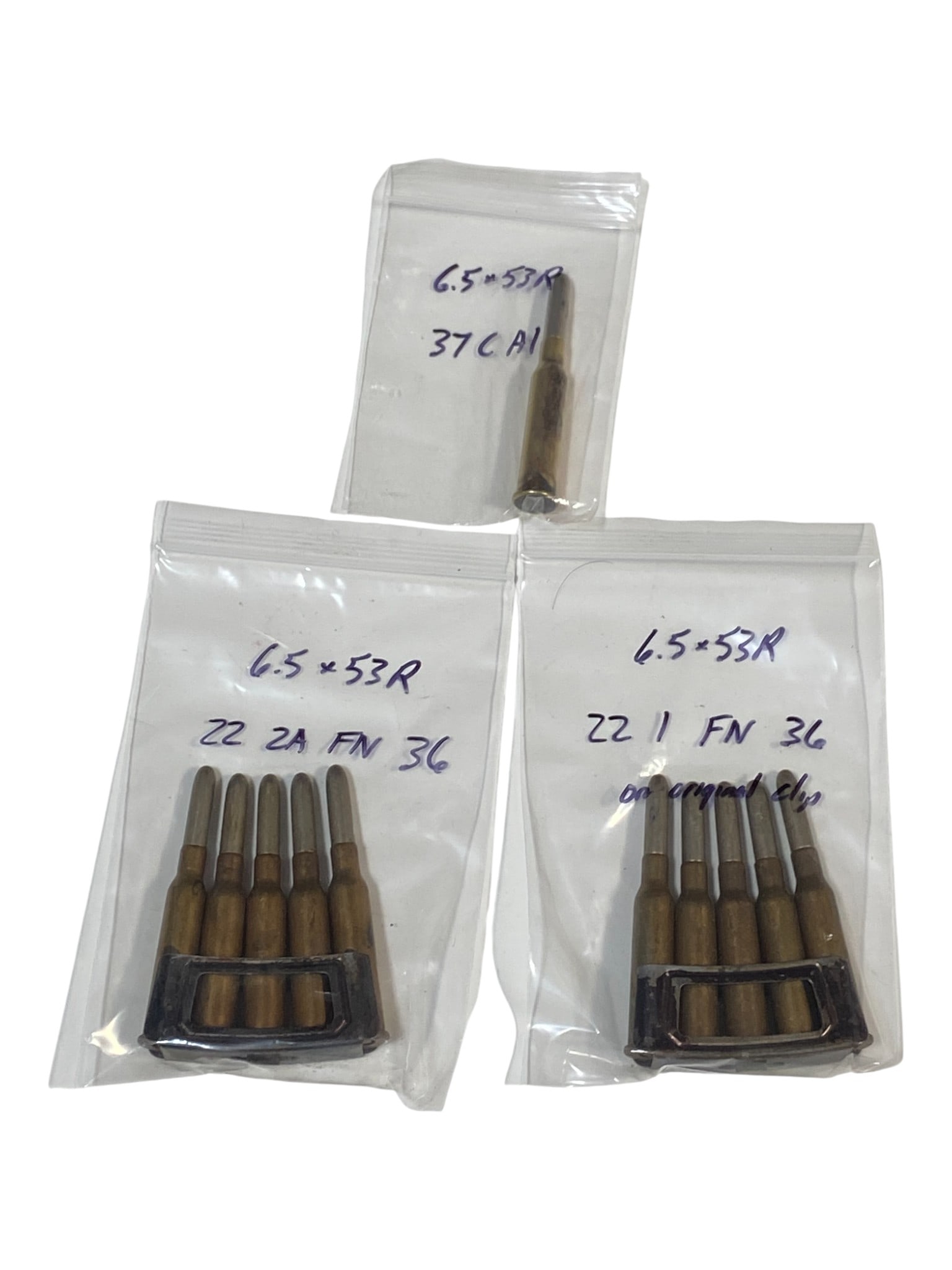 [HOLLAND] 6.5x53mmR Dutch (or Romanian) on Clips: 1936, 1937: See photos