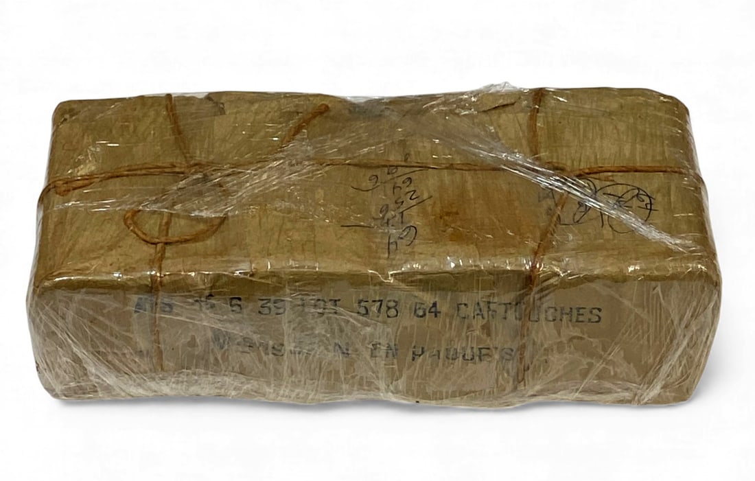 Sealed 64rds. of 1939 8mm LEBEL French Mle. 1932 Ammunition : (8) 8-Round Sealed Packets “ATS 15 6 39 LOT 578 64 cartouches mle 1932”