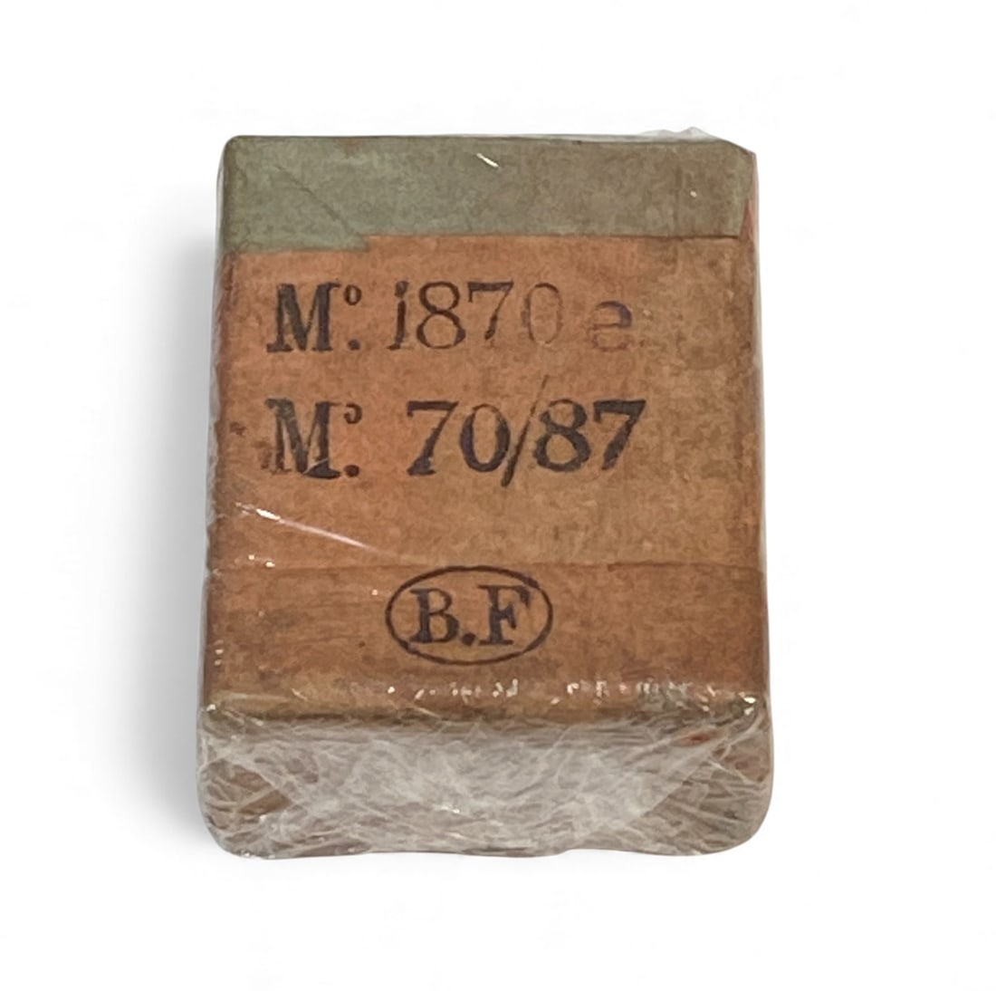 8rd. Box of B.F. Italian 10.4 VETTERLI (10.4x47mmR) M1870 & M1870/87 Ammunition: “G.D. C-94 B.F.” For use in the Italian M1870 & M70/87 Vetterli Rifles