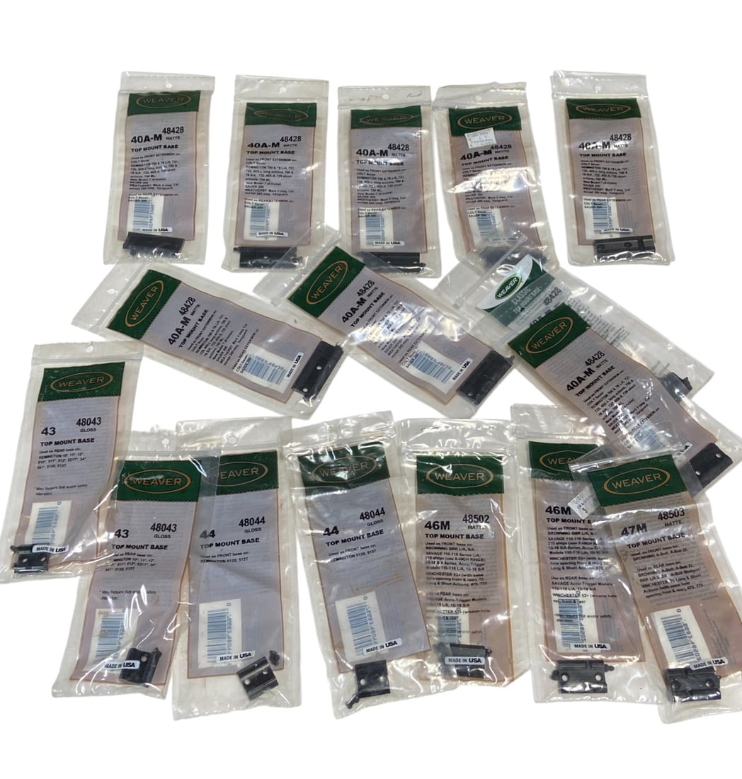 NIB (16) Weaver Top Mount Bases (1 of 5)