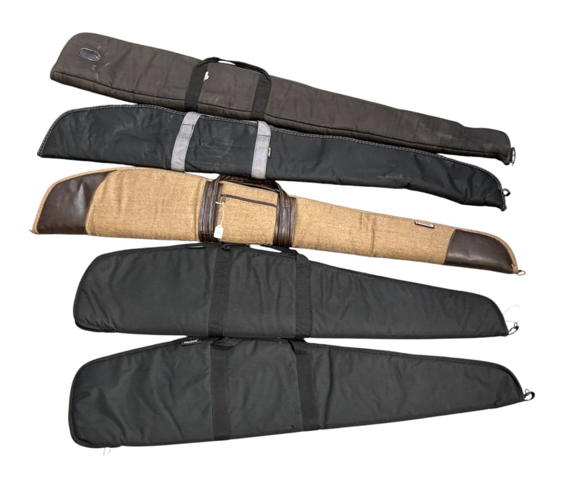 (5) Soft Long Gun Cases (Inlcudes nice Winchester Case): Cases measure up to Approx. 52”. Conditions Vary. See photos.
