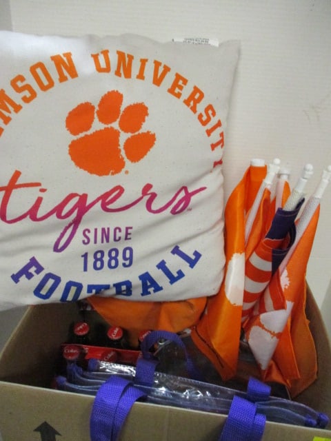 Clemson University Accent Pillow, Clear Bag, Car Flags, etc.: .