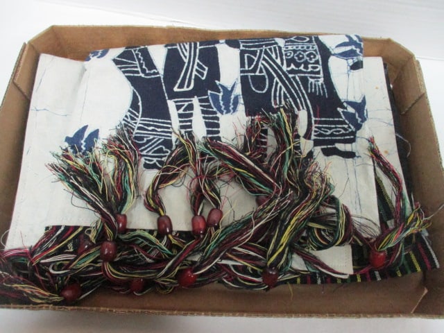 Two Tibetan Batik Wall Hangings: 40" x 16 1/2", 14" x 37"