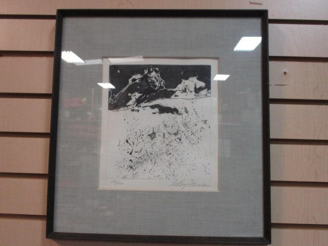 Leroy Neiman Skiing F/M Numbered/Signed Wall Art #138/150 (1 of 6)