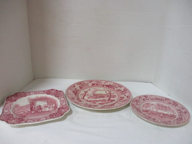 Johnson Bros. Sacramento City Plate, Johnson Bros.: Thanksgiving Plate, & Crown Ducal Memorial Plate