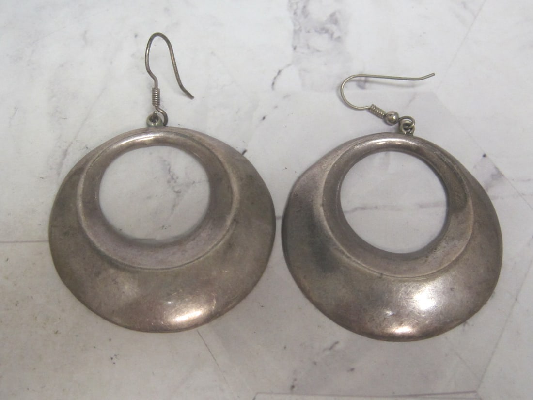 Large Sterling Silver Hoop Earrings (1 of 4)