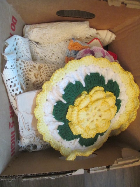 Grouping of Old Embroidery and Lace Doilies and Table Runners: See pictures and preview for selection, Local Pickup Only