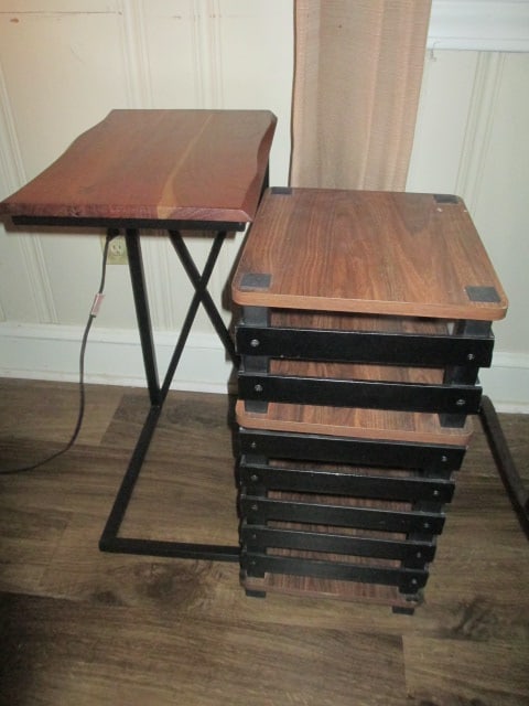 Chair Arm Side Table and 3 Tier Table/Shelf Unit (1 of 6)