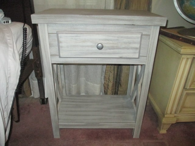Barnwood Finish Single Drawer Table: 22 3/4" x 13 1/4" x 29", Local Pickup Only