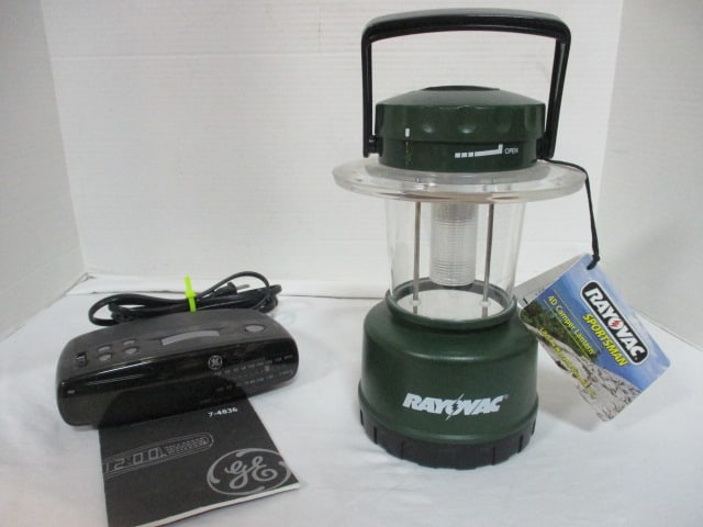 Rayovac Sportsman 4D Camper Lantern and GE AM/FM Electric Alarm Clock (1 of 7)