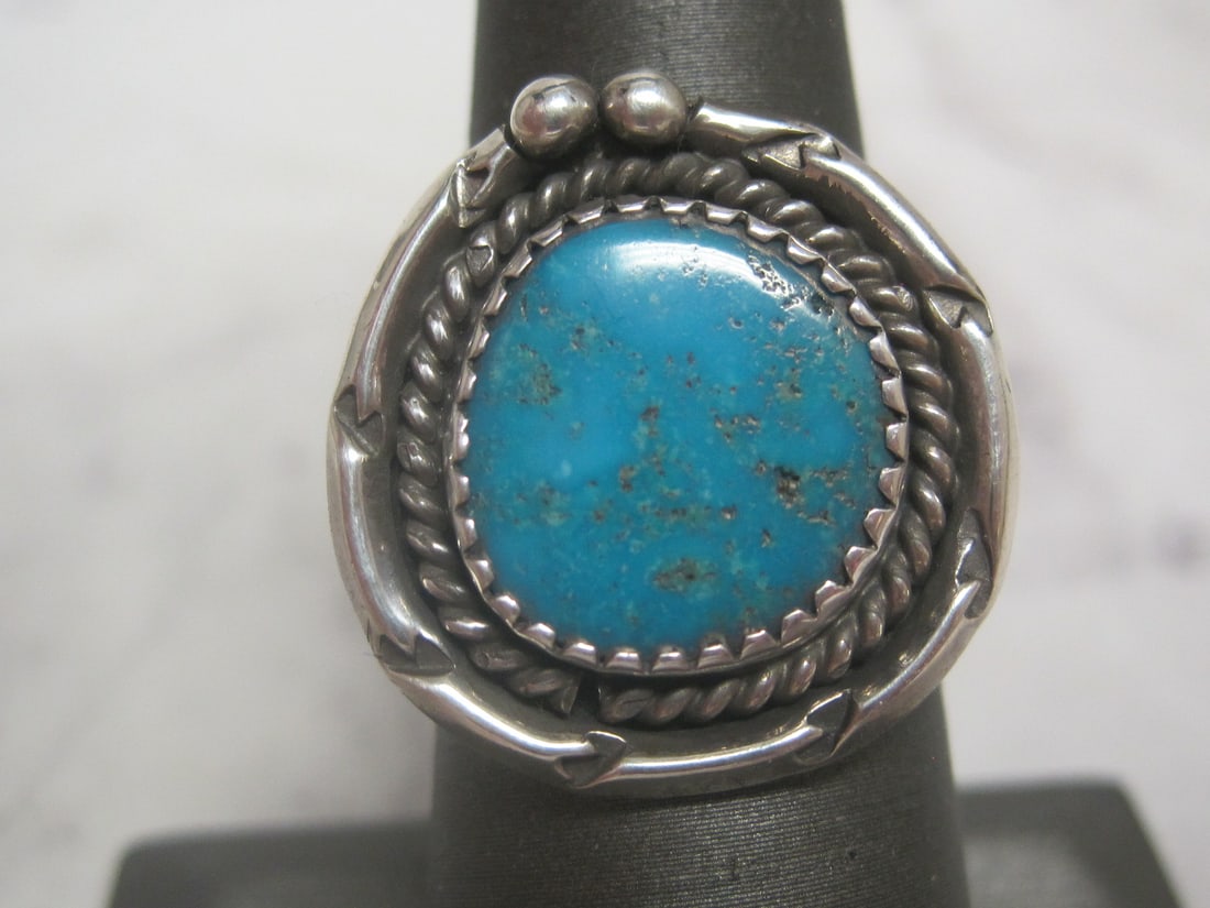 Sterling Silver & Turquoise Navajo Ring (1 of 4)