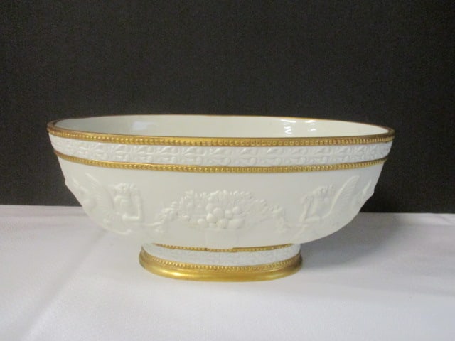 Mattahedeh Design 'Italy' Oval White Bisque Porcelain Bowl: 9 1/2 x 7 x 4 1/4