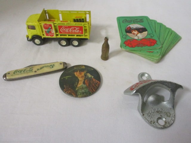 Coca Cola Grouping-bottle opener, Knife, Truck, Brass Bottle, etc. (1 of 11)