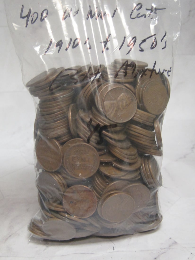 Lot of 400 Old Wheat Cents (1 of 3)