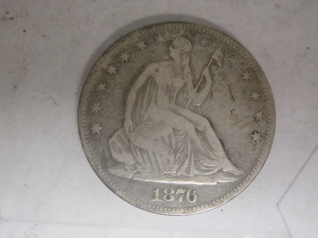 1876 S US Liberty Seated Half Dollar (1 of 2)
