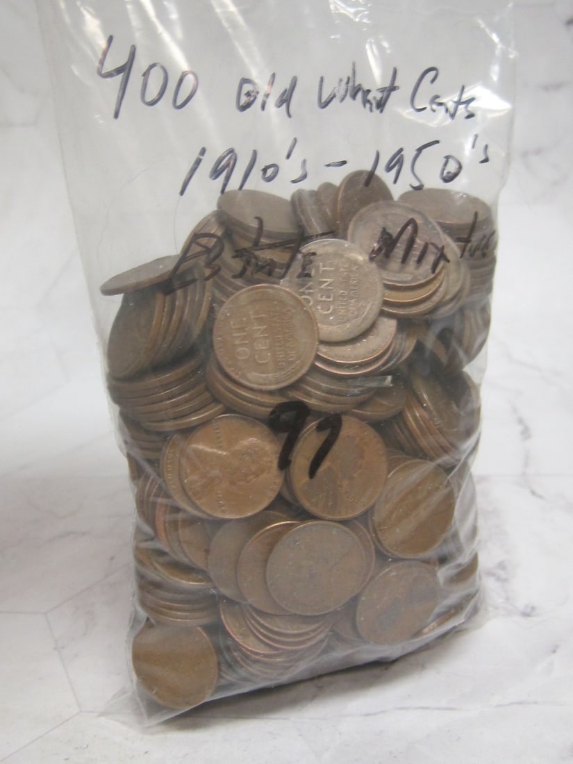Lot of 400 Old Wheat Cents (1 of 3)