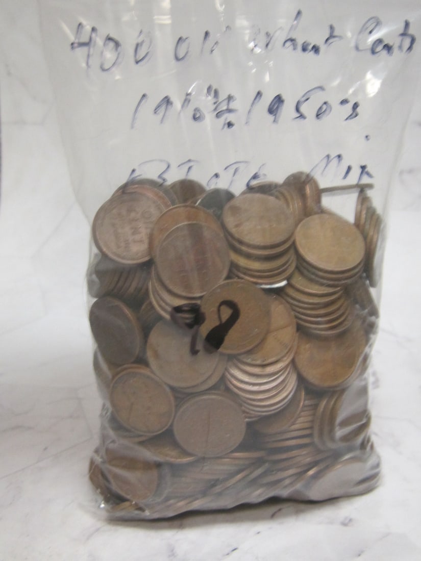 Lot of 400 Old Wheat Cents (1 of 3)