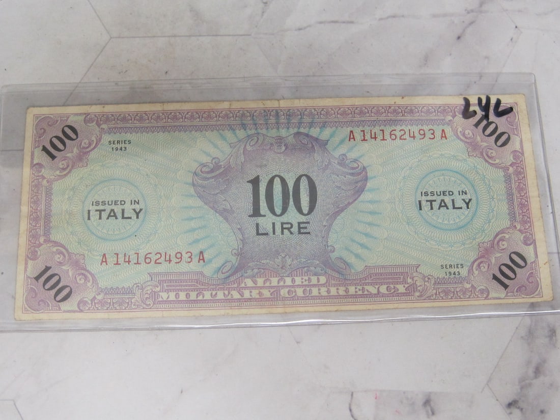 1943 Italy 100 Lire Note (1 of 2)