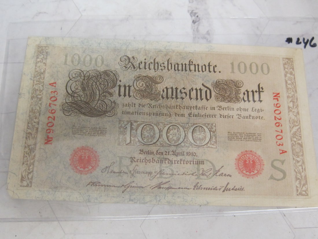 1910 Germany 1000 Mark Note (1 of 2)