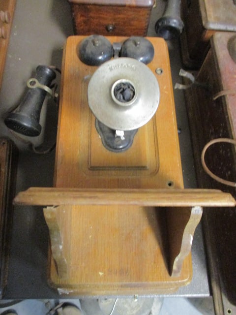 Kellogg Oak Wall Phone: 8 1/2 x 18 1/2