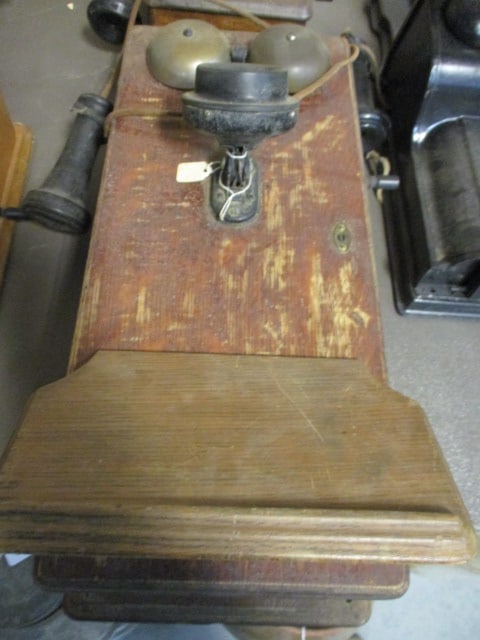 Antique Oak Wall Phone (April 7, 1948): 9 1/2 x 20 1/2