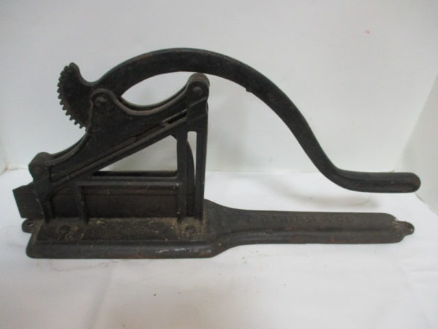 P.J. Borg & Co. Tobacco Cutter (PAT. 12/11/1883): 20 x 9 1/2 
