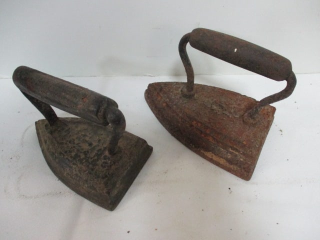 Cast Iron Sad Irons (Lot of 2): . 