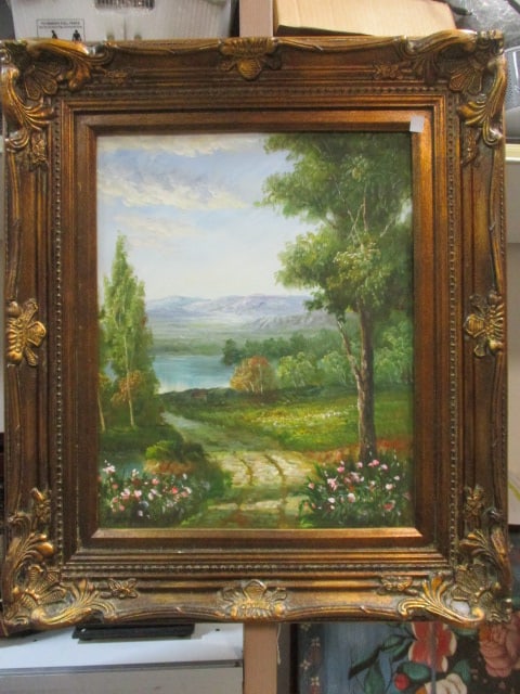 Ornate Framed Canvas Painting Wall Art (1 of 4)