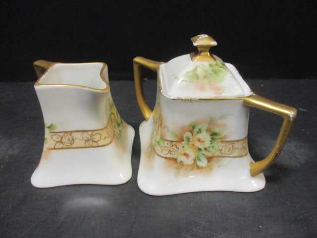 Vienna, Austria Porcelain Handpainted Sugar/Creamer (1 of 7)