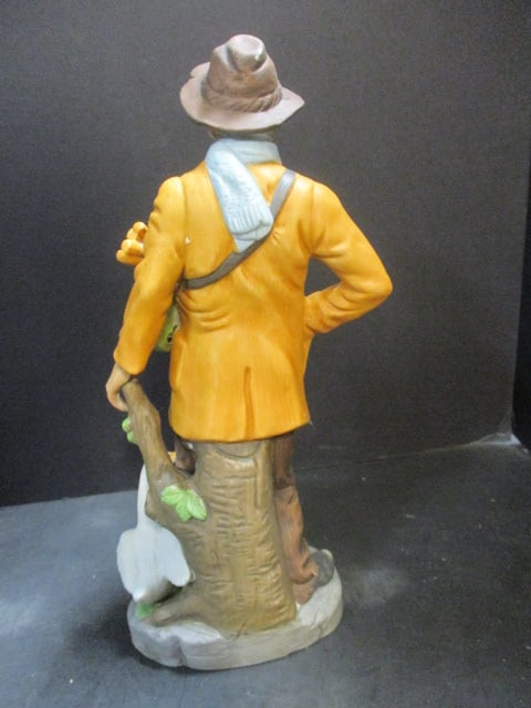 Old Man w/Duck Bisque Porcelain Figurine - 4