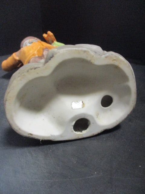 Old Man w/Duck Bisque Porcelain Figurine - 5