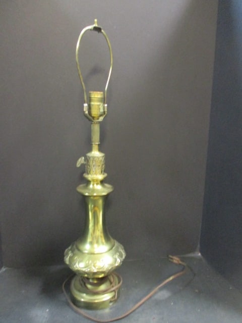 Hollywood Regency Style Brass Lamp (1 of 9)