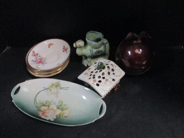 R&M Bavaria Platter 10 x 5, Camel Planter 4", 4 Chelsea Saucers,: etc. (see all pictures) 