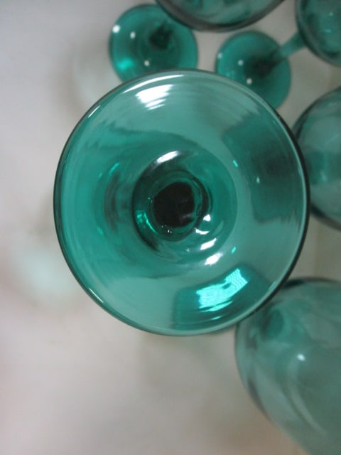 Libby Prestige Aqua Teal Wine Goblets (Lot of 6) - 3