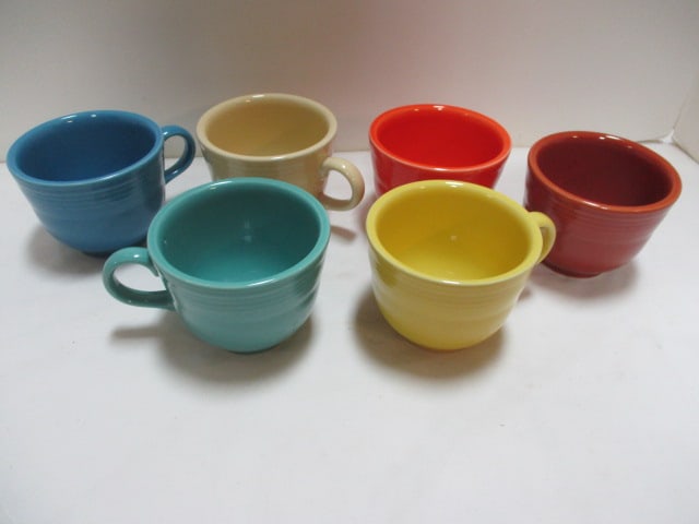 Fiesta Multi Color Mugs (Lot of 6): .