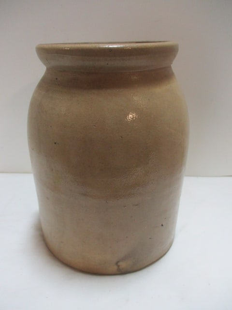 Salt Glazed Stoneware crock: 9"