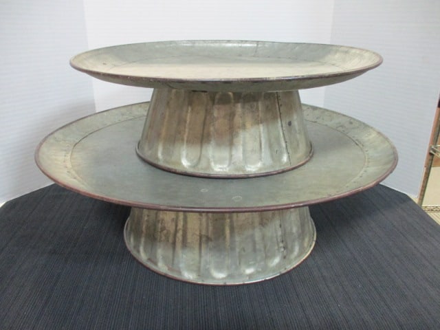 Galvanized Metal Tiered Serving Stands (1 of 11)