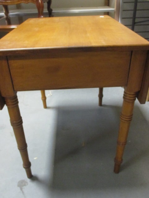 Vintage Conant Ball Furniture Makers 1-Drawer Drop Leaf Side Table - 2