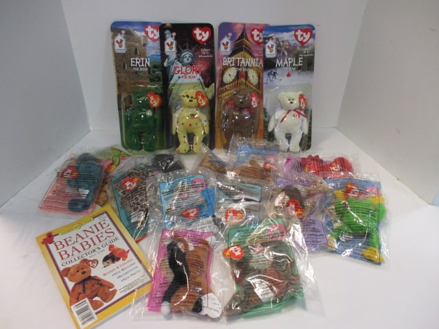 Lot of New Old Stock Miniature Ty Beanie Babies with Collector's Guide: see pictures and preview for selection
