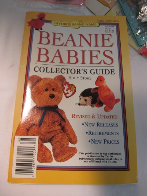 Lot of New Old Stock Miniature Ty Beanie Babies with Collector's Guide - 2