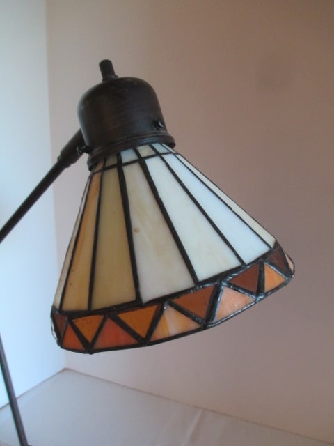 Mission Design Stained Glass Style Adjustable Swing Arm Desk Lamp - 2