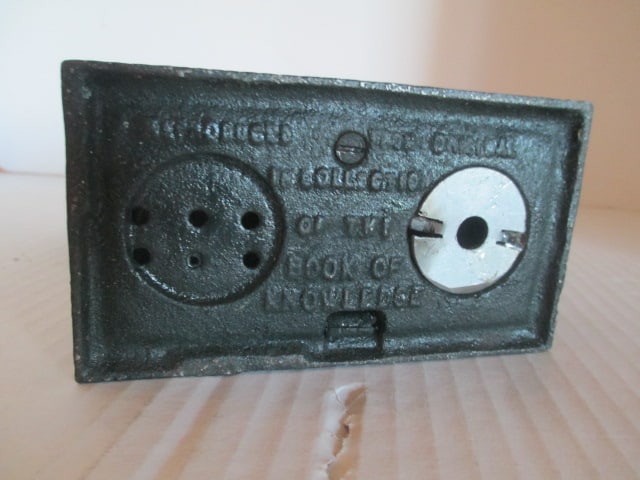 "Ole Puffer Cigar Nickels" Book of Knowledge Reproduction Mechanical Coin Bank - 9