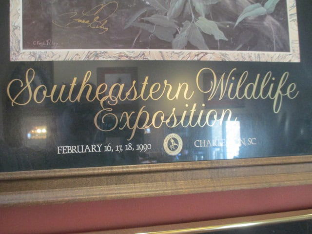 C. Ford Riley Signed 1990 "Close Encounter" Southeastern Wildlife Exposition Event Poster Print - 4